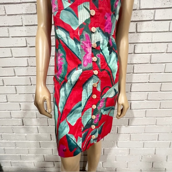 Farm Rio Red Summer Foliage Mini Dress - Picture 3 of 14